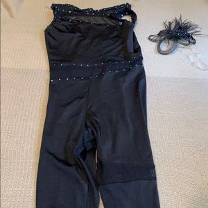 Long pant black dance costume
